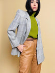 Blazer principe di Galles in lana e seta Mariella Burani
