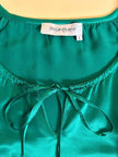 Blusa in raso di seta verde smeraldo 