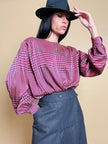 Blusa de seda príncipe de Gales Giorgio Armani