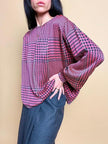 Blusa de seda príncipe de Gales Giorgio Armani