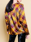Blusa in pura seta fantasia check Yves Saint Laurent Variation