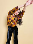 Blusa in pura seta fantasia check Yves Saint Laurent Variation