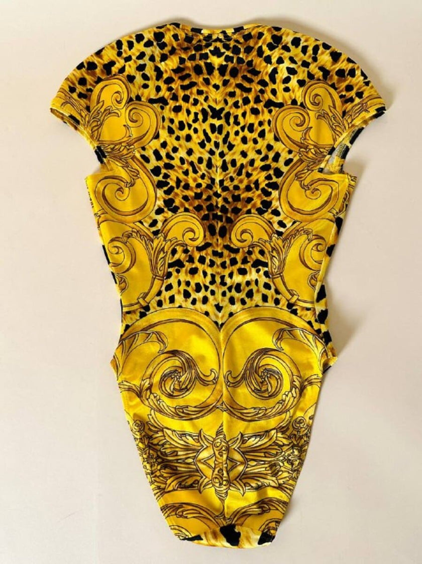 Body fantasia barocca/leopardata “Istante” by Versace