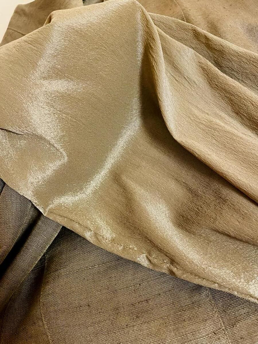Bolero in lino color cachi 