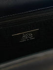 Borsa in pelle blu con hardware oro “Gianni Versace”