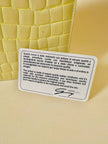 Borsa in pelle stampa coccodrillo giallo pastello “Genny”