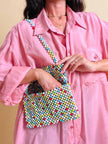 Borsetta di perline multicolor