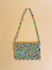 Borsetta di perline multicolor