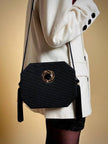 Borsa ottagonale in raso e tessuto canneté “Lanvin”