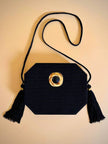 Borsa ottagonale in raso e tessuto canneté “Lanvin”