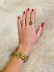 Bracciale a maglie sfaccettate gold e silver