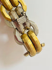 Bracciale a maglie sfaccettate gold e silver