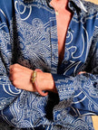 Bracciale rigido rosa antico con serpenti dorati