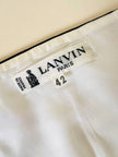 Bustier in tessuto canneté bianco a righe nere “Lanvin”
