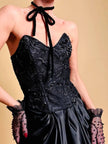 Bustier in pizzo nero con ricamo in paillettes “Ritmo by La Perla”