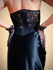 Bustier in pizzo nero con ricamo in paillettes “Ritmo by La Perla”
