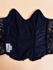Bustier in pizzo nero con ricamo in paillettes “Ritmo by La Perla”