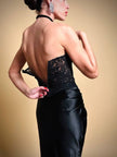 Bustier in pizzo nero con ricamo in paillettes “Ritmo by La Perla”