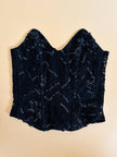 Bustier in pizzo nero con ricamo in paillettes “Ritmo by La Perla”