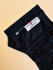 Bustier nero ricamato con perline in tinta