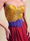 Bustier La Perla micro plissè color ambra