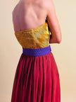 Bustier La Perla micro plissè color ambra