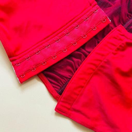 Bustier rosso Balmain