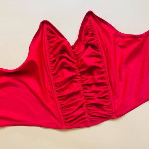 Bustier rosso Balmain