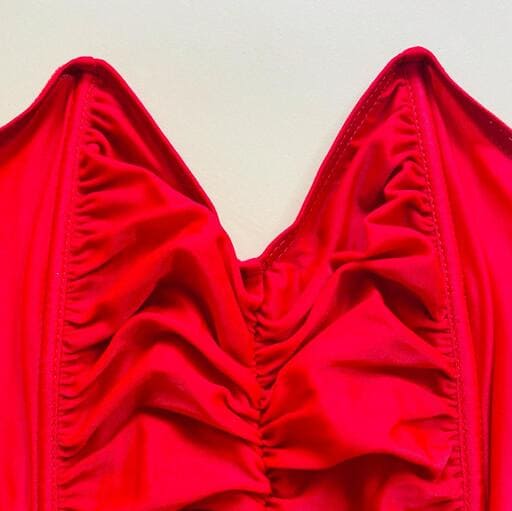 Bustier rosso Balmain