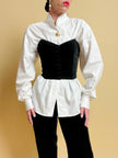 Bustier in velluto nero con scollo a cuore