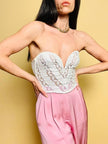 Bustier in pizzo bianco La Perla