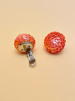 Button clip in paillettes rosa pesca