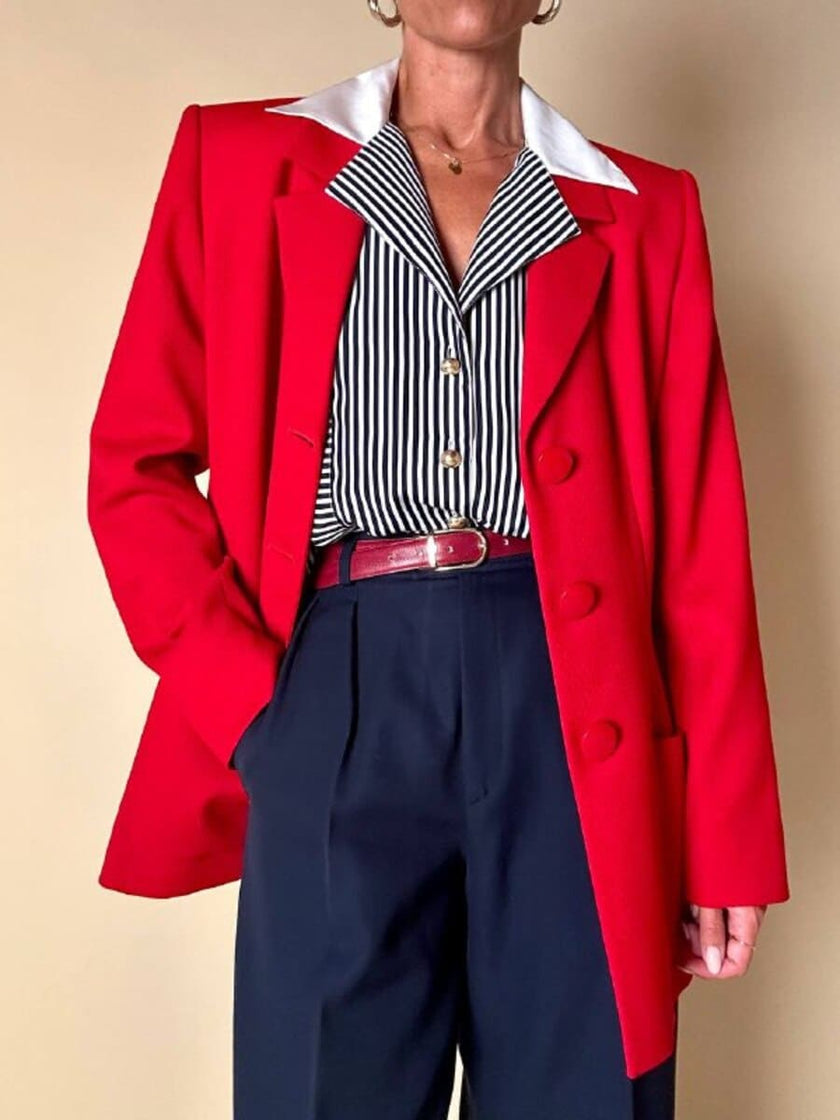 Camicia a righe bianche e blu “Nina Ricci”