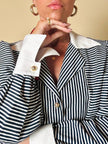 Camicia a righe bianche e blu “Nina Ricci”