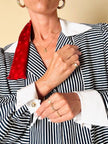 Camicia a righe bianche e blu “Nina Ricci”