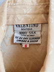 Camicia Valentino in seta jaquard beige