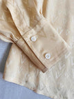 Camicia Valentino in seta jaquard beige