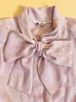 Camicia in seta Jaquard lilla