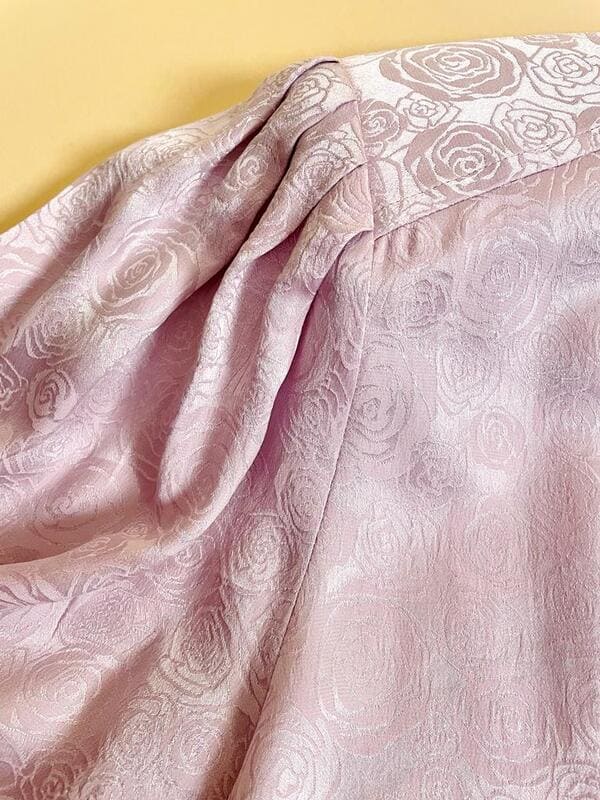 Camicia in seta Jaquard lilla