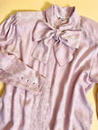 Camicia in seta Jaquard lilla