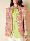 Camicia con fiocco in raso di seta verde pistacchio “Gucci”
