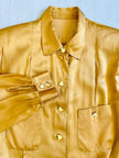 Camicia in seta color ambra con bottoni cuore
