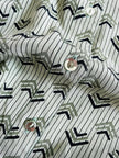 Camicia in seta fantasia verde lichene 