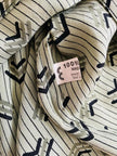 Camicia in seta fantasia verde lichene 