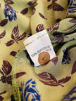 Camicia in seta verde oliva fantasia floreale