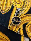 Camicia nera fantasia barocca con perle “Laurèl”