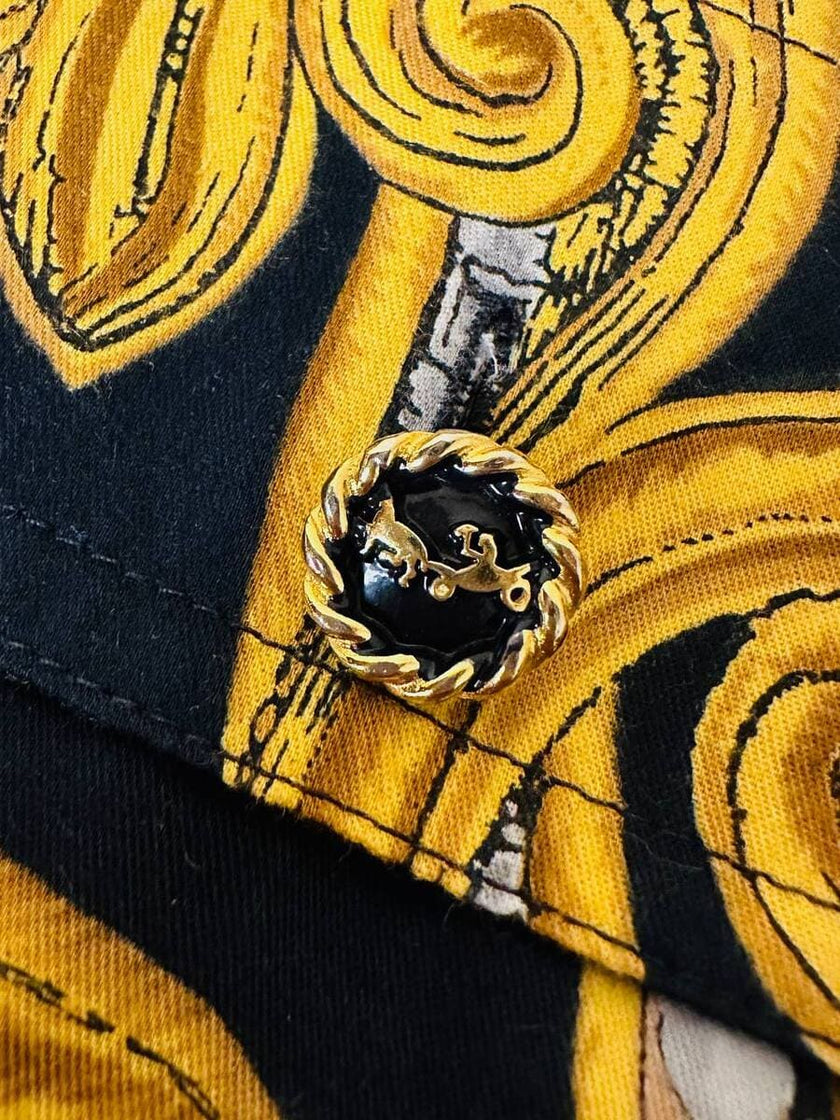 Camicia nera fantasia barocca con perle “Laurèl”