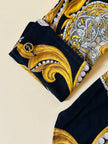 Camicia nera fantasia barocca con perle “Laurèl”