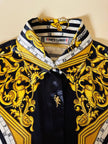 Camicia fantasia optical con segni dello zodiaco “Nara Camicie”