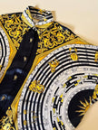 Camicia fantasia optical con segni dello zodiaco “Nara Camicie”
